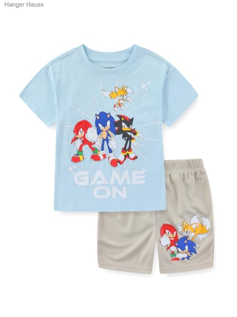 Boys Sonic The Hedgehog T-Shirt And Mesh Shorts Set - Big Kids